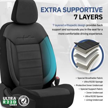 Auto Sitzbezug Set Universal Vorne und Hinten Komfortabel Komplett Set